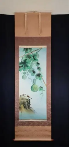 【希少品】掛軸 花鳥画 牡丹 水鳥 呉昌 江戸後期 明治 日本画 床の間 中幅 希少品】掛軸 花鳥画 牡丹 水鳥 呉昌 江戸後期 明治 日本画 床の間 中