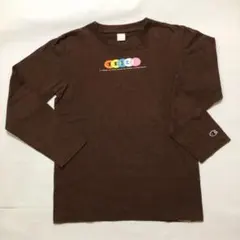Champion ブラウン 長袖Tシャツ