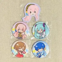 セガラッキーくじ ふわぷち もこもこステッカー 缶バッジ 5個セット 一番くじ