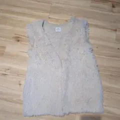 coen フェイクファー ベスト FREEサイズ