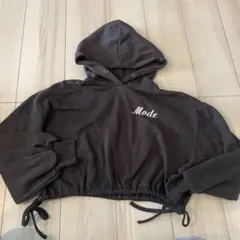 pink Latte グレー クロップドパーカー L