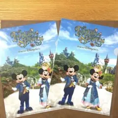 クリアーファイル２枚セット　ミッキーマウス