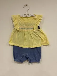 ㉖お好きな子ども服2枚で600円！ Combi mini フリル付きロンパース