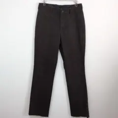 ダークブラウン ストレートパンツ メンズ 茶色 長ズボン ストレート