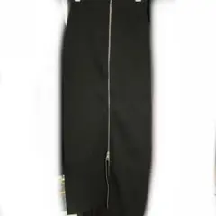 フロントジップ ロングタイトスカート ブラックのサムネイル