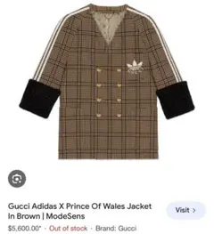 Gucci × adidas prince of wales jacketのサムネイル