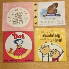 英語絵本４冊セット：I Love My Mum, Dotなど他２冊