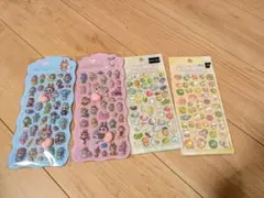 キャラクターシール 4シート　ラブブ　おしりシール　シマエナガ　ぷっくりシール