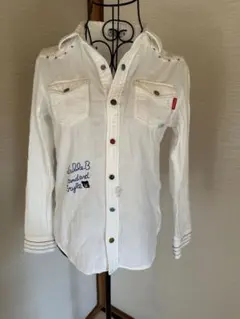 ミキハウス　DOUBLE.B（ダブルビー）　ホワイト長袖シャツ　150