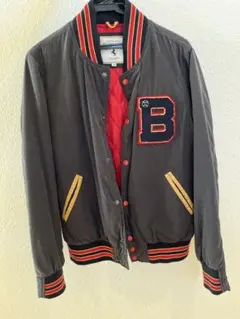 BEYOND STYLE X CHANGE スタジャン M グレー/レッド
