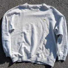 90s ブルックスブラザーズ　スウェット　ワンポイント　刺繍　グレー　古着