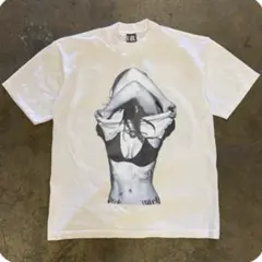 ＸＬ 半袖 モノクロ プリントTシャツ 人気 ホワイト ユニセックス おしゃれ