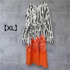ワンピース 【XL】レディース ロング カットソーワンピース 長袖