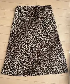 マタニティ用　ヒョウ柄スカート