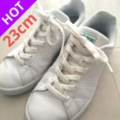 ★大人気★定番！アディダス アドバンコート 23cm ホワイト クリーニング済