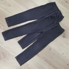 【美品】UNIQLO デニムライク レギンス 10分丈 110 2本