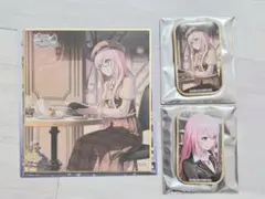 ✽プロセカ✽　巡音ルカ　ミニ色紙52A・スクエア缶バッジ２点52A