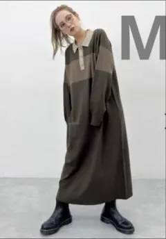 【新品】ニコアンド　MODE NORM COREラガーマキシニットワンピース　М