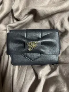 Maison de FLEUR ベルトリボンミニウォレット 黒 財布