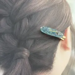 ヘアクリップ　レジンのヘアアクセサリー「まるっといろとりどりの」　セール