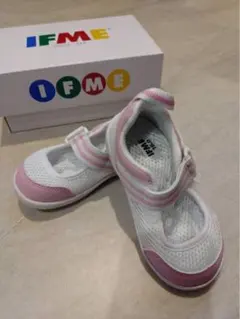 しましまさん専用　IFME 上履き ホワイト・ピンク　15.0センチ