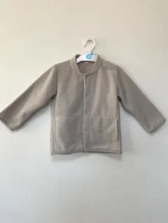 フリース アウター コート ジャケット ベージュ シンプル100cm