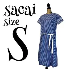 sacai✕レインスプーナー 異素材Tシャツ ギャザー 半袖 サイズ1 赤 