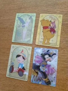 ディズニーキャラクターカード4枚セット