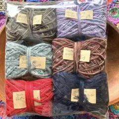 工業用毛糸で編み物楽しみませんか？　オリジナル引き揃え糸　合計約120g 1