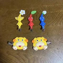 ピクミン オッチン ヘアクリップ 5点セットのサムネイル
