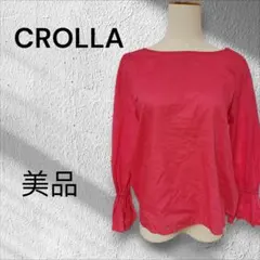 美品CROLLA ピンク バックねじりデザイン シャツのサムネイル