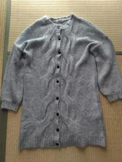 限定価格❕️Samansa Mos2 グレー ロングニットカーディガン Fサイズ