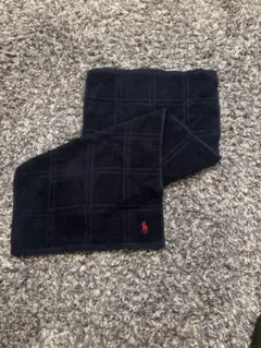 Ralph Laurenチェック柄タオルハンカチ ネイビー