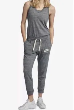 M】ナイキ Nike サロペット オールインワン グレー スウェット つなぎのサムネイル