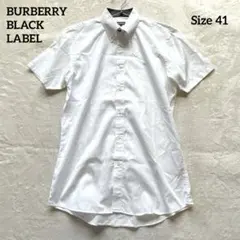 BURBERRY BLACK LABEL✨半袖シャツ ボタンダウン ホース刺繍