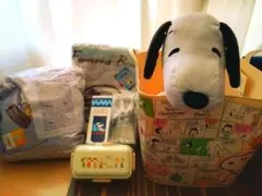 【新品】スヌーピー7点セット 弁当箱•水筒•ランドリーBOX•ブランケットetc