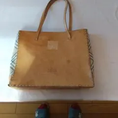 Burberry ベージュ トートバッグ チェック柄