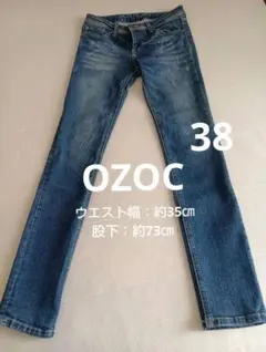 ❁美品❁ OZOC デニムパンツ スキニー インディゴブルー 38 ストレッチ有のサムネイル