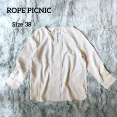 ROPE PICNIC フロントタックゴールドバー付 ブラウス ベージュ
