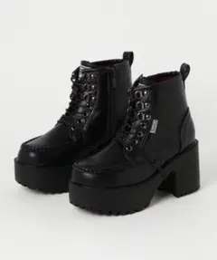 「YOSUKE/ヨースケ」厚底レースアップショートブーツ