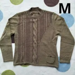 レディース　ニット　セーター　モスグリーン　М