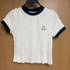 GAP リンガーTシャツ ホワイト ネイビー S