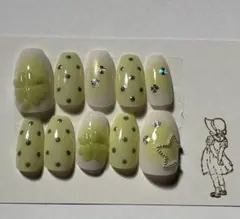 ネイルチップ　クローバー　ガーリー　ウィッシュコアネイル　ショートバレリーナ