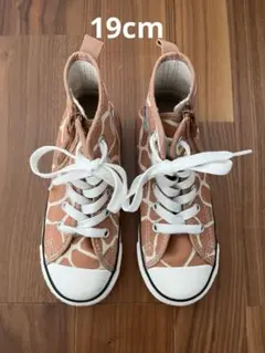 コンバース　キッズシューズ　スニーカー　キリン柄　19cm