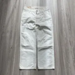 nudie jeans ヌーディージーンズ　ホワイト クロップドチノパン