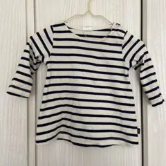 SIMPLE FREE ボーダー柄長袖Tシャツ 70