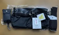 ショルダーバッグ　キャリーオン　エコバッグ付　黒