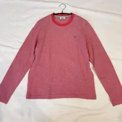 LACOSTE 3長袖カットソー ボーダー ピンク ユニセックス