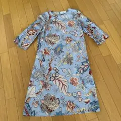【タグ付き極美品】エトロ 絹100% ペイズリー総柄 ベルト付きワンピース L タグ付き極美品】エトロ 絹100% ペイズリー総柄 ベルト付きワンピース