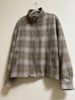 チェック柄ジップアップジャケット